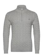 Cotton Cable Half Zip GANT Grey