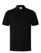 Slhslim-Atlas Ss Polo Selected Homme Black