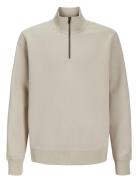 Jjebradley Sweat Half Zip Noos Jnr Jack & J S Cream