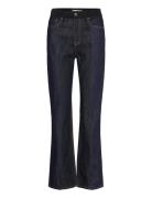 High Waist Straight Jeans Mango Navy