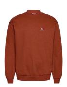 Clyde Aop Sweatshirt Les Deux Orange