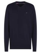 Essential Cotton V Neck Tommy Hilfiger Navy