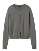 Nlfdancy Ls Short Knit Cardigan LMTD Grey