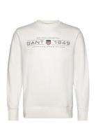 Graphic C-Neck Sweat GANT White