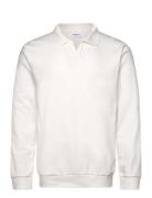 Jersey Split Neck W. Collar L/ Lindbergh White