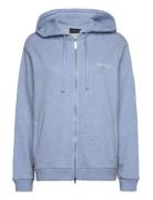 Classic Logo Zip Hoodie Lexington Clothing Blue