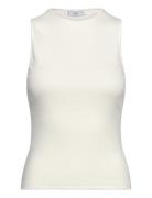 Ribbed Cotton Top Mango White