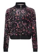 Velour Leopard Print Zip Thru Juicy Couture Black