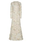 Yasfloree Ls Train Dress S. - Celeb YAS Cream