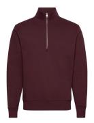 Regular-Fit Zip-Neck Sweatshirt Mango Burgundy