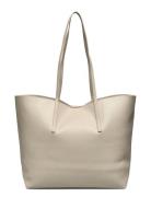 Pebbled Effect Shopper Bag Mango Cream