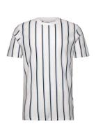 Striped Piqué Tee S/S Lindbergh White