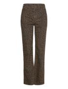 Leopard-Print Straight Jeans Mango Brown