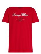 Script Logo Tee Tommy Hilfiger Red
