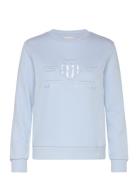 Reg Tonal Shield C-Neck Sweat GANT Blue