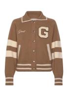 Gant Varsity Knitted Jacket GANT Brown