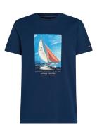 Hilfiger Color Photo Print Tee Tommy Hilfiger Navy