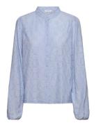 Long Sleeve Button Blouse Bubbleroom Blue