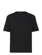 Linen Blend Boxy Tee Lexington Clothing Black