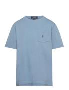 Cotton Jersey Pocket Tee Ralph Lauren Kids Blue