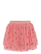 Skirt W. Glitter Aop Minymo Pink