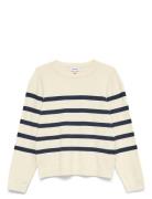 Vmsaba Plain Ls O-Nk Pullov Ga Girl Noos Vero Moda Girl Cream