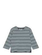 Triple-Striped T-Shirt Mango Blue