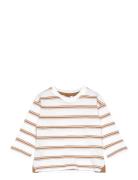 Triple-Striped T-Shirt Mango Beige