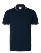 Slhslim-Atlas Sport Ss Polo Selected Homme Navy