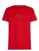 Tommy Logo Tipped Tee Tommy Hilfiger Red