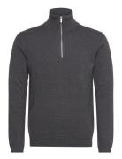 100% Recycle Knit Half Zip Lindbergh Grey