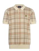 Spring Tartan Knitted Polo Lyle & Scott Beige