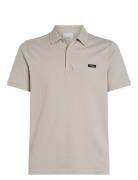 Stretch Pique Slim Polo Calvin Klein Grey