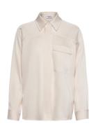 Shiny Pocket Blouse Filippa K Cream