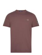 Contrast Tape Ringer Tee Fred Perry Brown