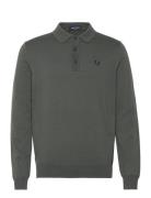 Classic Knitted Shirt Ls Fred Perry Green