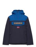 Rainforest Pocket Winter Anorak Jacket Napapijri Blue