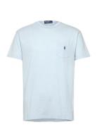 Classic Fit Cotton-Linen Pocket T-Shirt Polo Ralph Lauren Blue