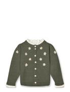 Daisy Hand Embroidered Cardigan Fliink Green