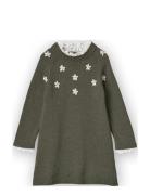 Daisy Hand Embroidered Dress Fliink Green