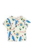 Parrots Aop Ss Tee Mini Rodini Patterned