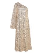 Net Sequins Maxi Dress ROTATE Birger Christensen Gold