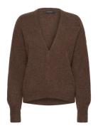 Mmthora V-Neck Knit Cardigan MOS MOSH Brown