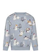 Sweater Snowman Story Lindex Blue