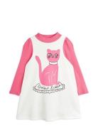 Cat Sp Ls Dress Mini Rodini Pink