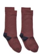 2-Pack Knee Stockings FUB Burgundy