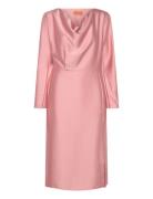 Long Sleeve Midi Dress, 2261 Satin STINE GOYA Pink