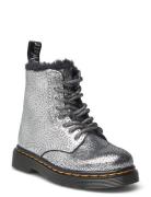 1460 Serena T Silver Distressed Foil Dr. Martens Silver