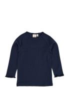 Pointelle Junior Ls Tee Copenhagen Colors Navy