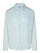 Core Sleep Poplin Shirt Organic Basics Blue